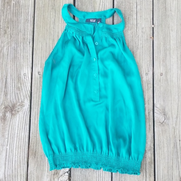 a.n.a Tops - SOLD A.n.a jewel green silky halter top